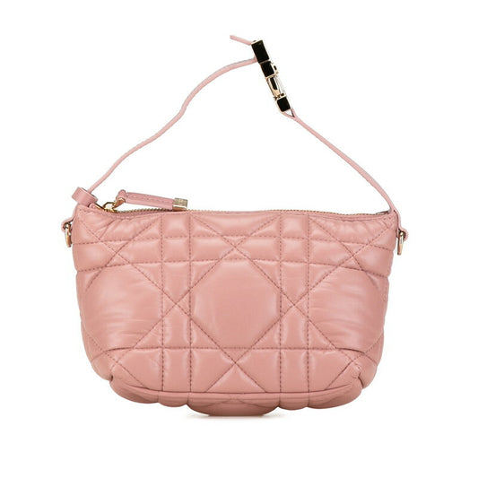 Dior Cannage Leather Pouch Pink