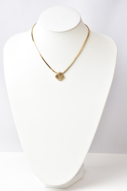 Christian Dior Vintage Logo Necklace Choker