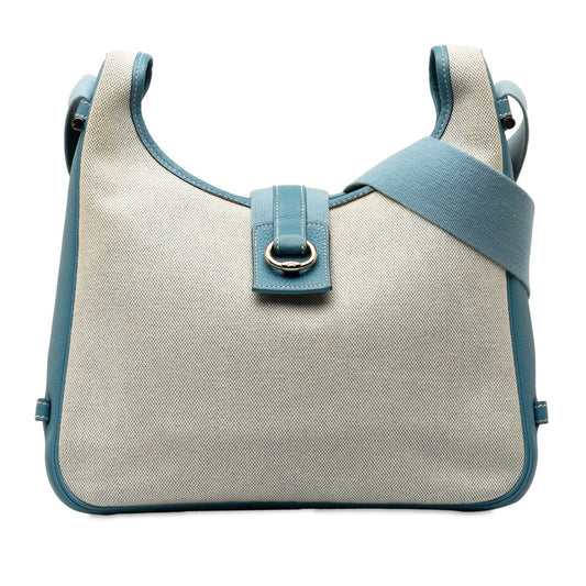 Hermes Sac Toile Ash Shoulder Bag Blue