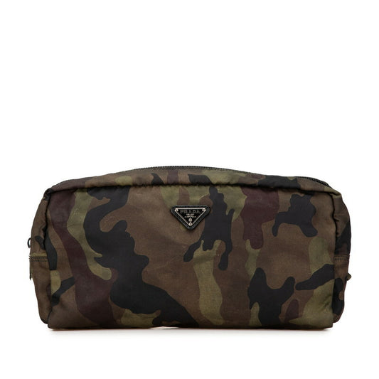 Prada Nylon Triangle Logo Pouch