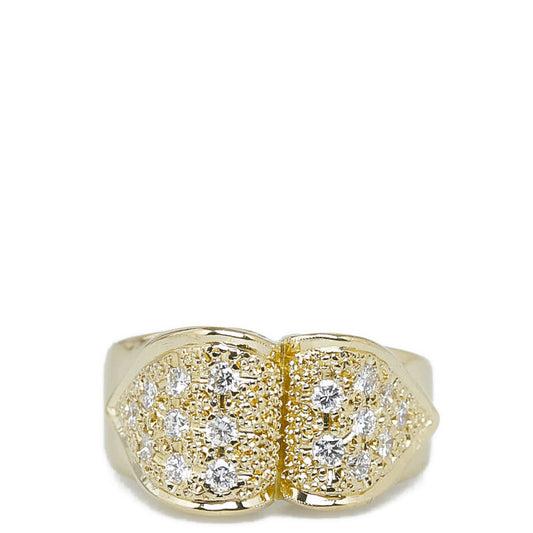 K18YG Yellow Gold Diamond Ring 10.5