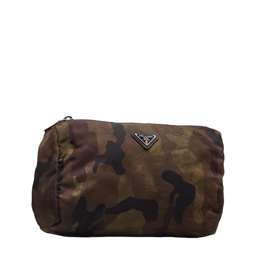 Prada Nylon Camouflage Logo Pouch