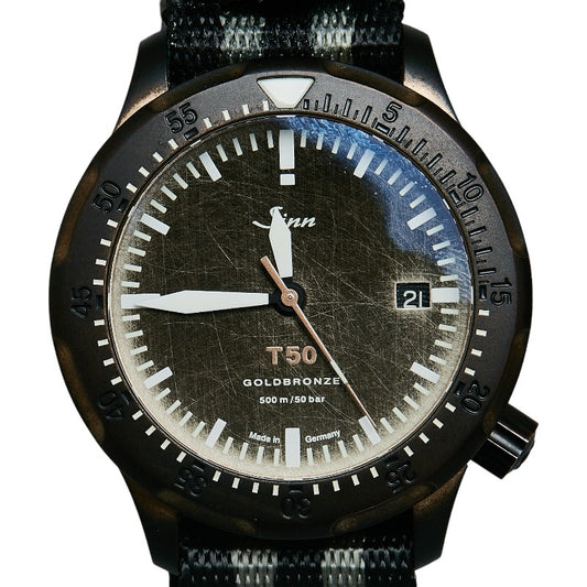 Sinn T50 Gold Bronze Automatic Watch Titanium Nylon