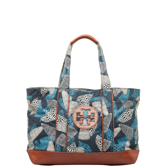 Tory Burch Canvas Leather Tote Bag