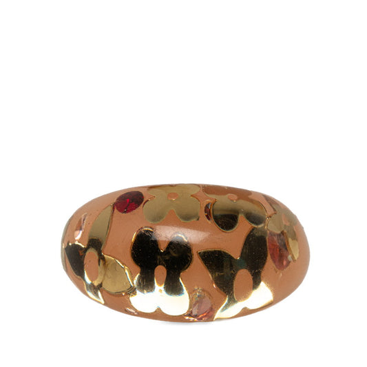 Louis Vuitton Pink Gold Acrylic Resin Ring M65311