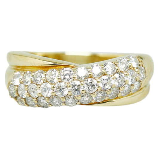 K18YG Yellow Gold Diamond Ring 1.00ct