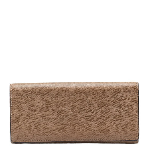 Valextra Leather Long Wallet Brown