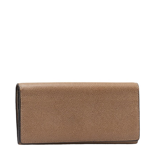 Valextra Leather Long Wallet Brown