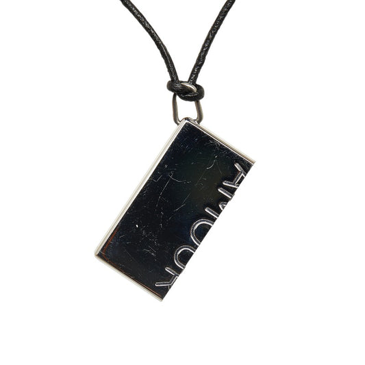 Hermes Metal Dog Tag Necklace