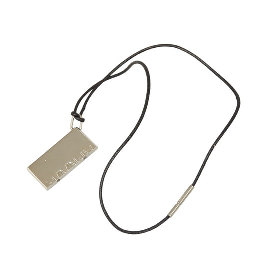 Hermes Metal Dog Tag Necklace