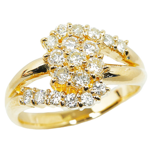 K18YG Yellow Gold Diamond Ring