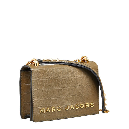 Marc Jacobs Croc-Embossed Studded Chain Shoulder Bag