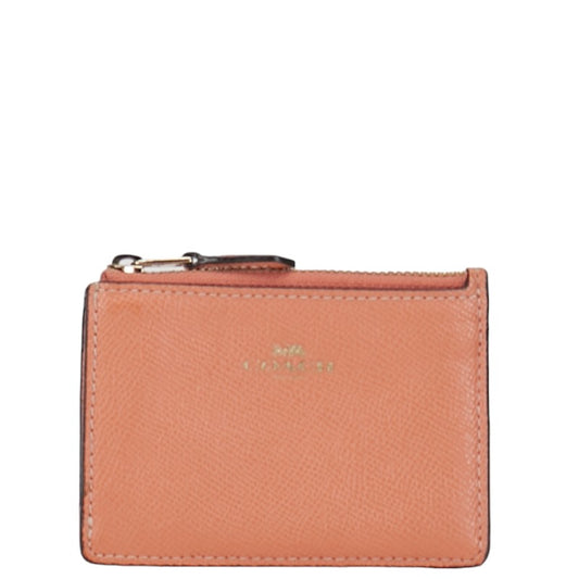 Coach Leather Coin Case Pink