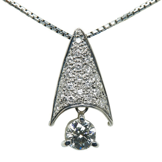 Platinum Pt900 Pt850 Diamond 0.71ct Pendant Necklace