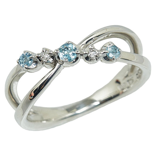 4℃ K18WG White Gold Aquamarine Ring