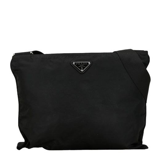 Prada Nylon Triangle Logo Shoulder Bag