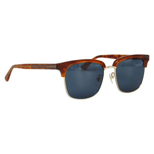 Gucci GG0382S Plastic Sunglasses Brown Blue