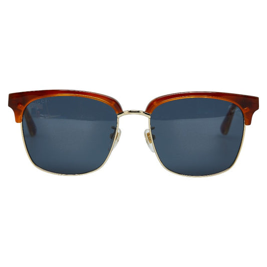 Gucci GG0382S Plastic Sunglasses Brown Blue