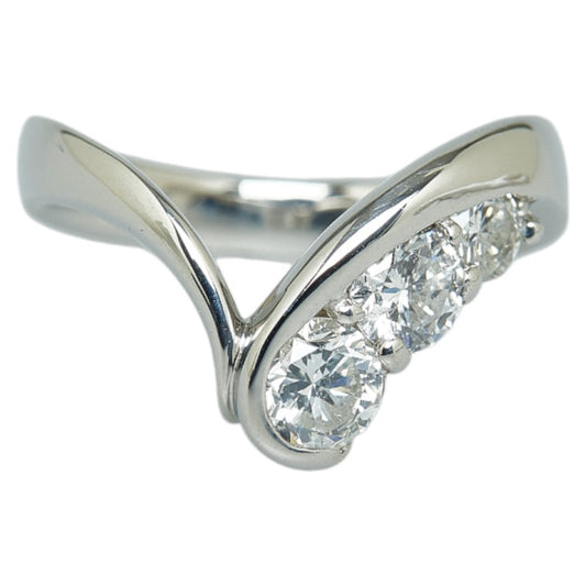 Pt900 Platinum Diamond 1.10ct Ring