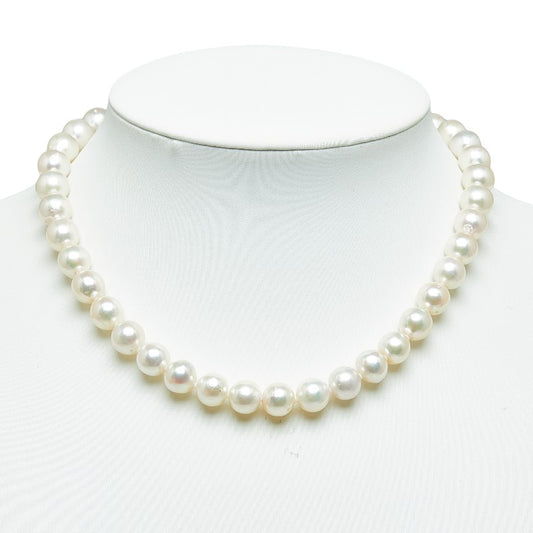 Plated Akoya Pearl Necklace 9.5-10mm