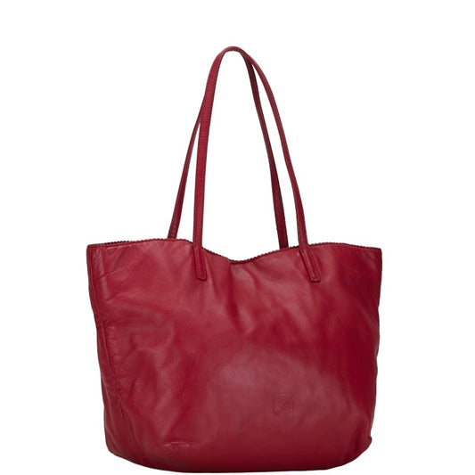 Loewe Anagram Logo Leather Tote Bag Pink