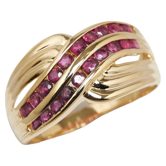 K18YG Yellow Gold Ruby 0.80ct Ring