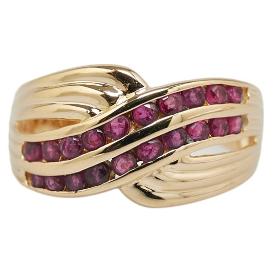 K18YG Yellow Gold Ruby 0.80ct Ring