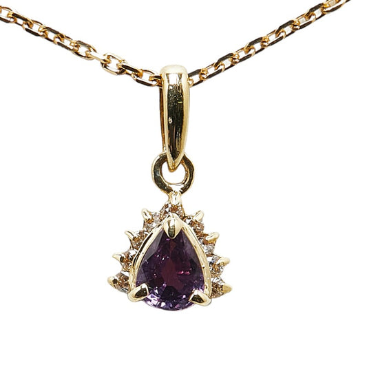 K18YG Yellow Gold Sapphire Necklace