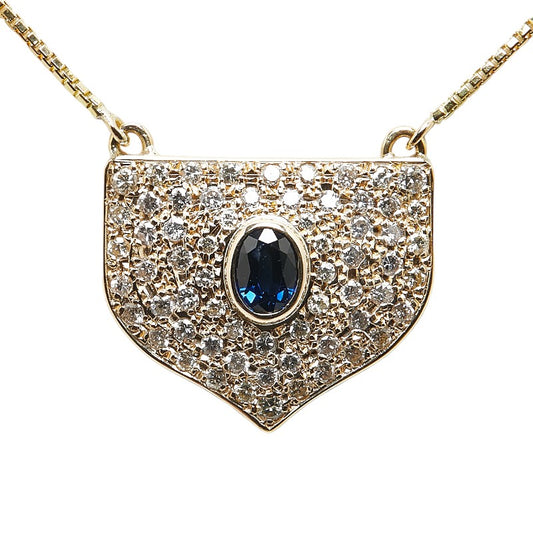 K18YG Yellow Gold Sapphire Necklace