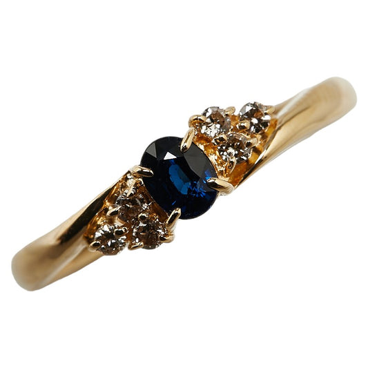 K18YG Yellow Gold Sapphire Ring