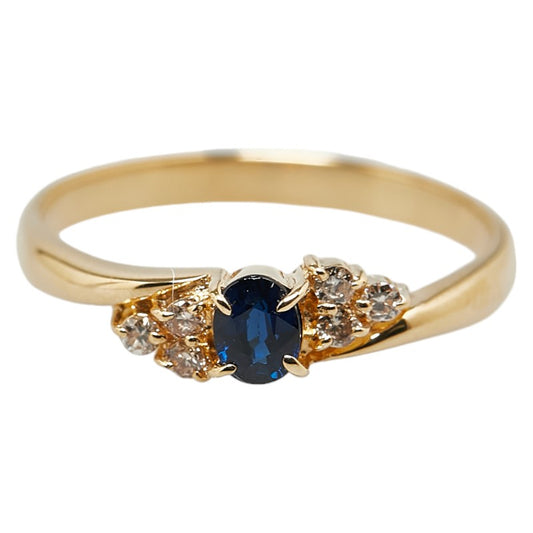 K18YG Yellow Gold Sapphire Ring