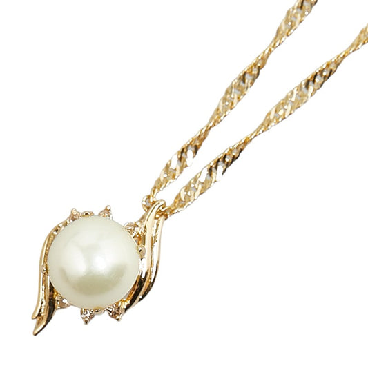 K18YG Yellow Gold Pearl Necklace