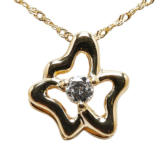 K18YG Yellow Gold Diamond Necklace