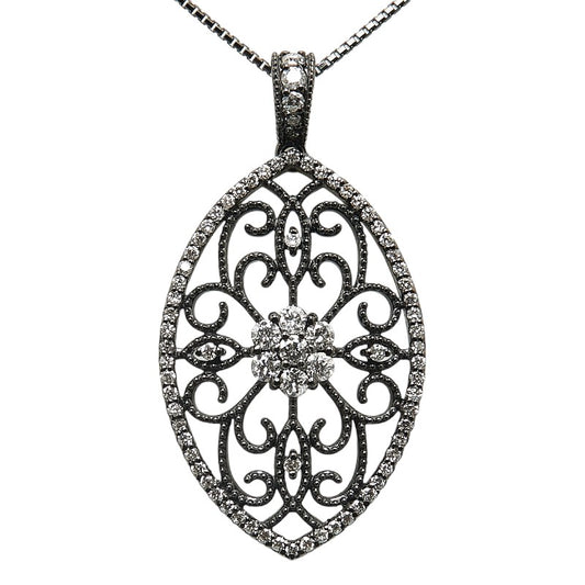 K18WG White Gold Diamond Necklace