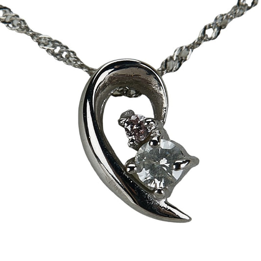 K18WG White Gold Diamond Necklace