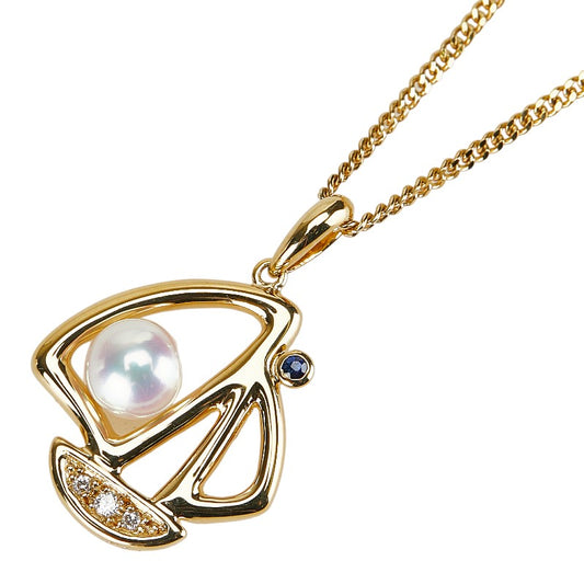 K18YG Yellow Gold Pearl Necklace