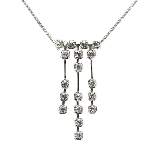 K18WG White Gold Diamond Necklace