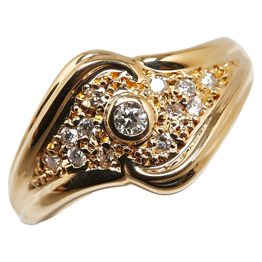 K18YG Yellow Gold Diamond Ring