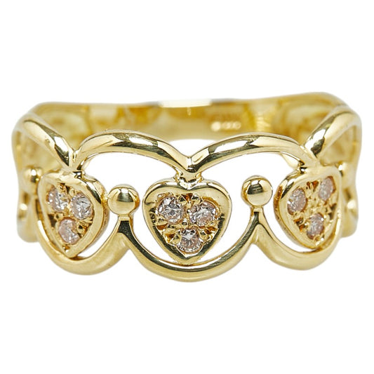 K18YG Yellow Gold Diamond Ring