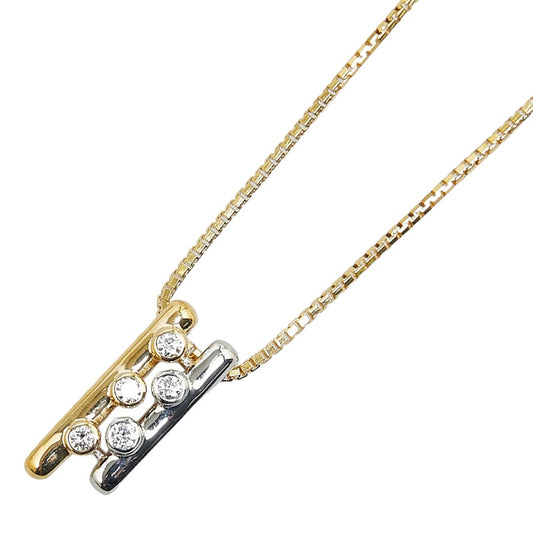 K18YG Yellow Gold Pt900 Platinum Necklace