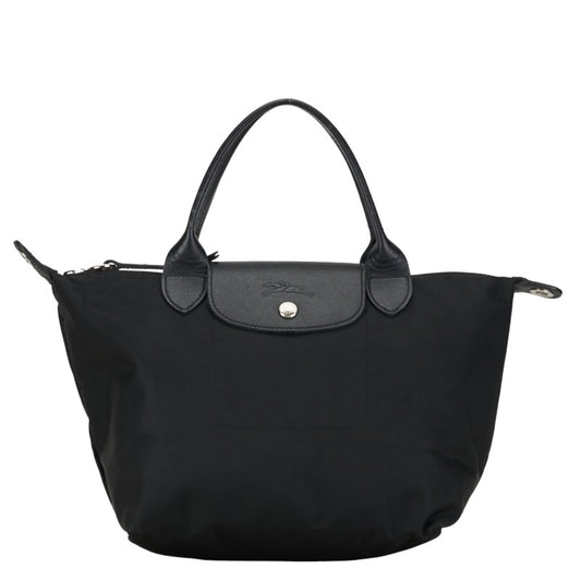 Longchamp Canvas Leather Tote Bag