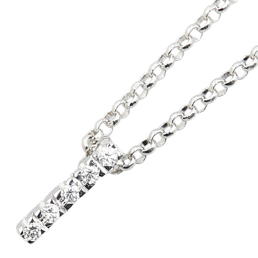 K18WG White Gold Diamond Pendant Necklace