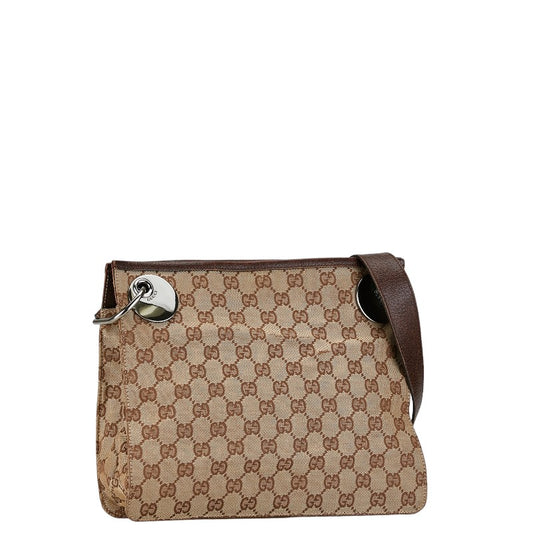 Gucci GG Canvas Leather Shoulder Bag 120841