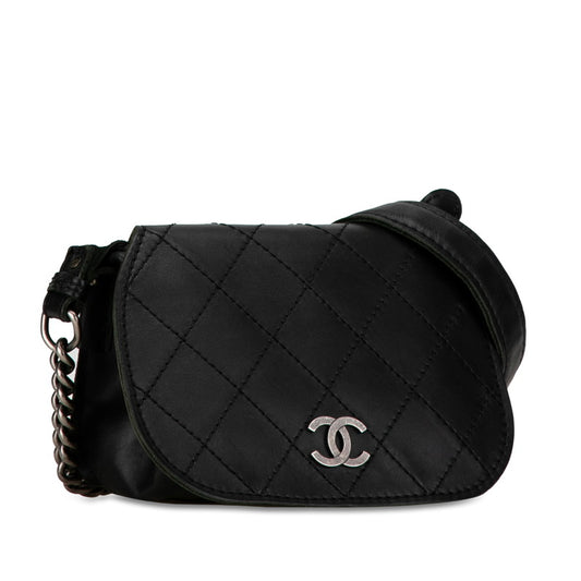 Chanel Leather Coco Mark Chain Shoulder Bag