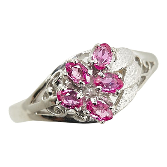 K14WG White Gold Ruby Ring 11