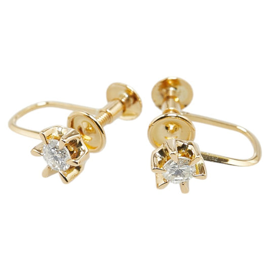 K18YG Yellow Gold Diamond Earrings