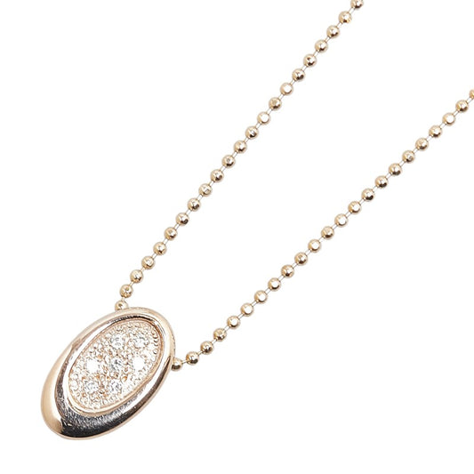 K18PG Pink Gold Diamond Pendant Necklace