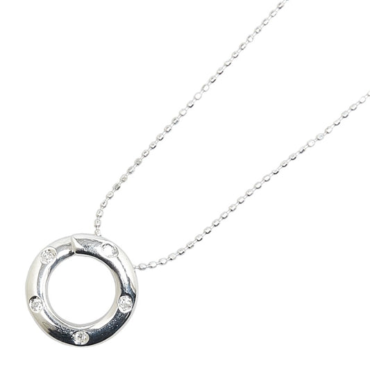 K14WG White Gold Diamond Pendant Necklace