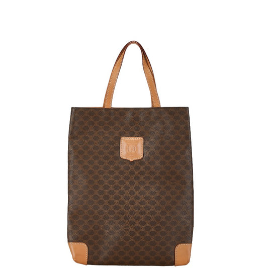 Celine Macadam Tote Bag Brown PVC Leather