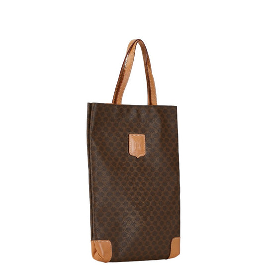 Celine Macadam Tote Bag Brown PVC Leather